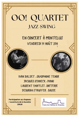 Soirée concert au rythme du Swing par le OO!! Quartet