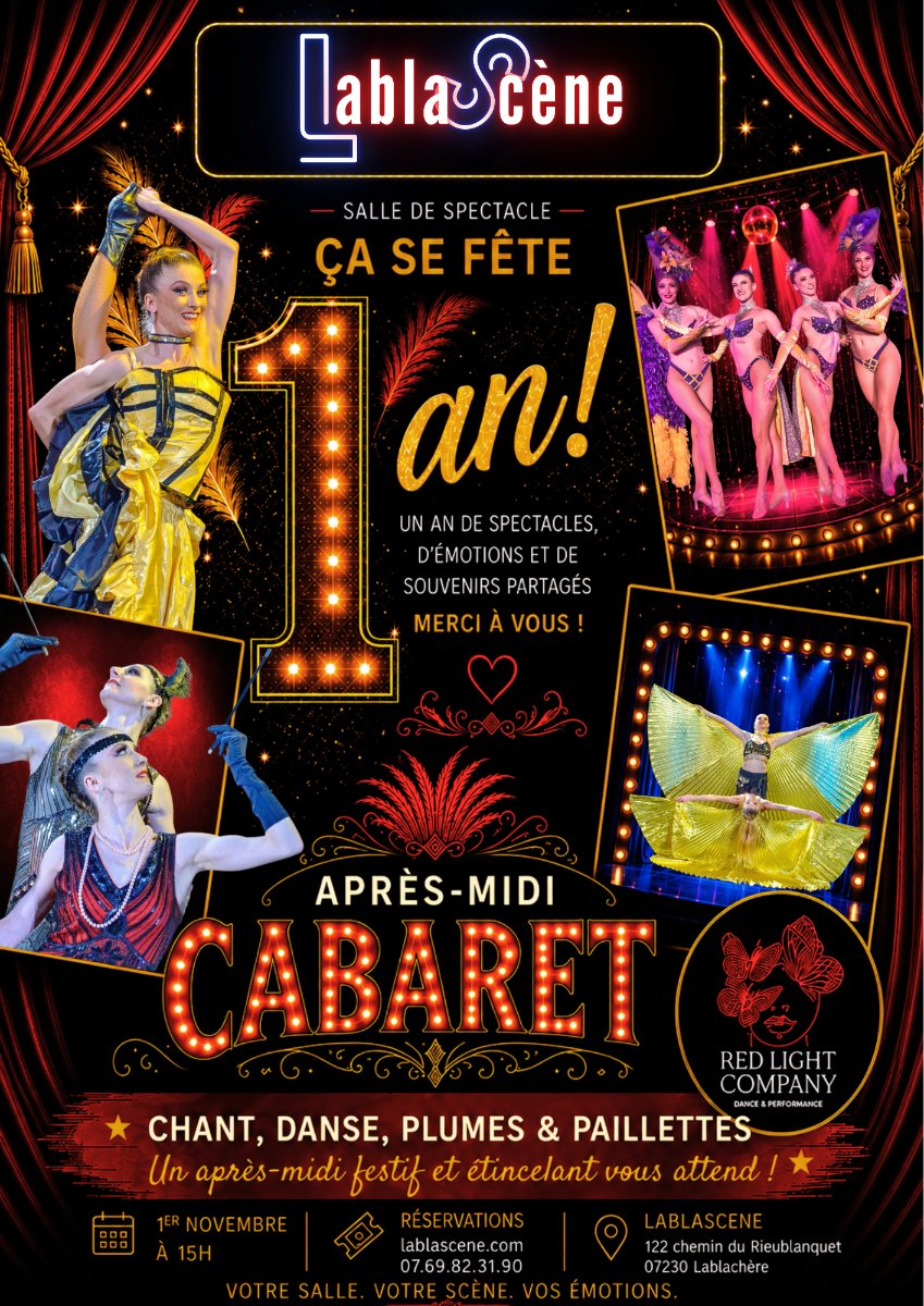 1 AN DE LABLASCÈNE... AVEC LE CABARET REDLIGHT !