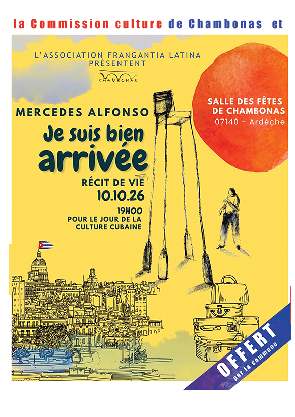 "Je suis bien arrivée" de Mercedes Alfonso
