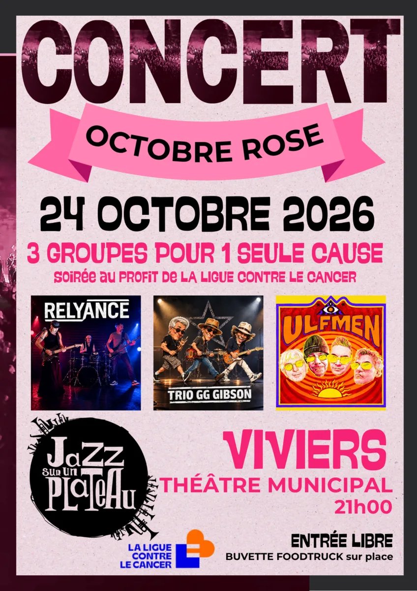 Jazz sur un Plateau : soirée « Octobre rose » — Relyance, Trio GG Gibson, Ulfmen