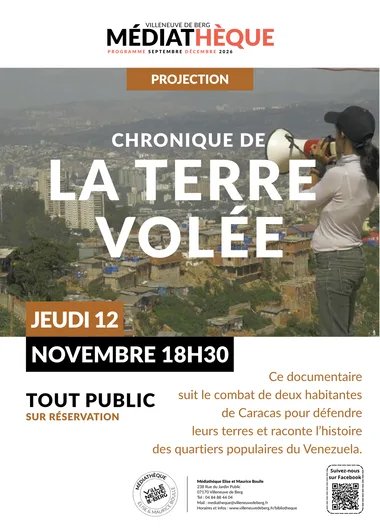 Projection : « Chronique de la terre volée » de Marie Dault (Sentiers du doc)