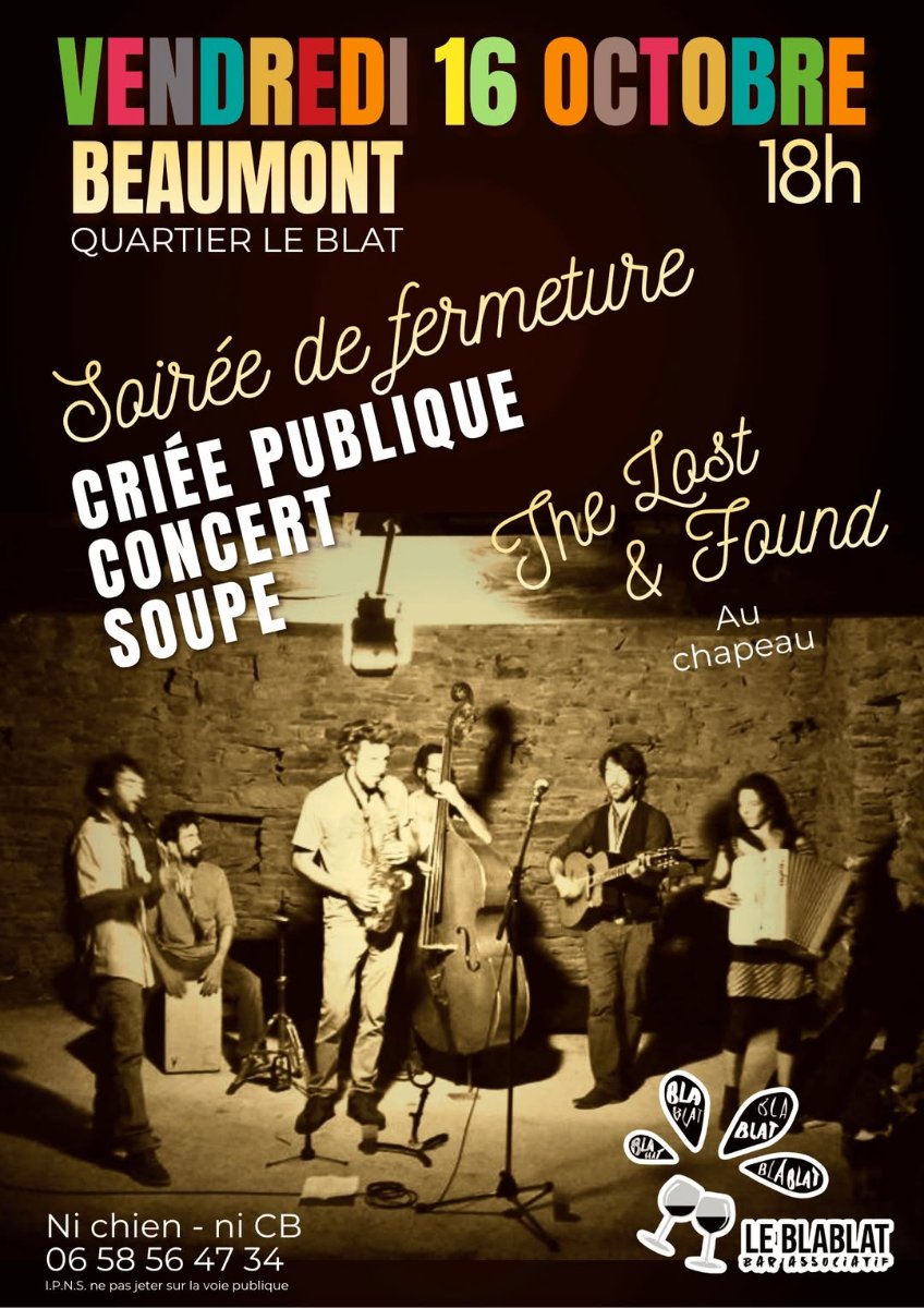 Soirée de fermeture avec criée publique et concert