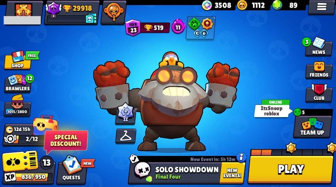 Brawl Stars Account – 71 Brawlers, 29918 Trophies, 90 Skins, 6 Legends, 21 Mythics, 25 Epics, 1112 Gold, 89 Gems, 3508 Blings