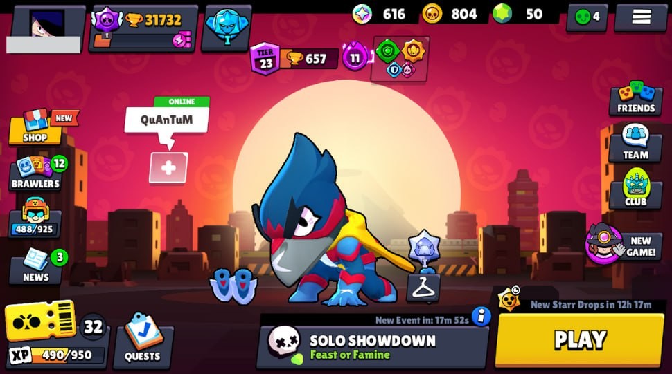 Brawl Stars Account – 67 Brawlers, 31732 Trophies, 53 Skins, 7 Legends, 19 Mythics, 22 Epics, 804 Gold, 50 Gems, 616 Blings
