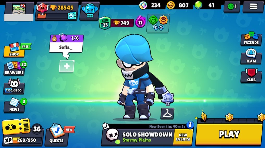 Brawl Stars Account – 76 Brawlers, 28545 Trophies, 75 Skins, 8 Legends, 24 Mythics, 25 Epics, 807 Gold, 41 Gems, 234 Blings