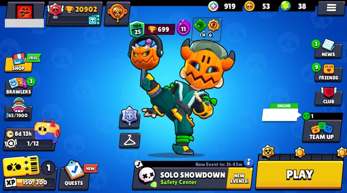 Brawl Stars Account – 66 Brawlers, 20902 Trophies, 51 Skins, 6 Legends, 18 Mythics, 23 Epics, 53 Gold, 38 Gems, 919 Blings