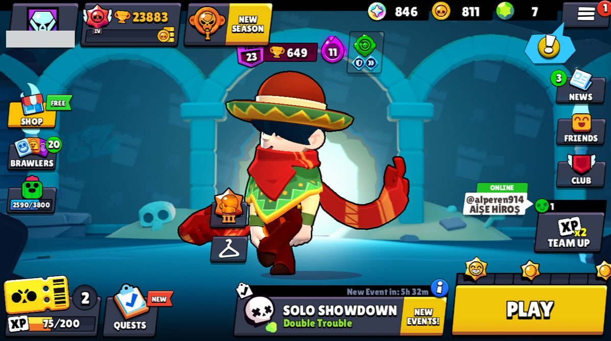 Brawl Stars Account – 70 Brawlers, 23883 Trophies, 69 Skins, 6 Legends, 19 Mythics, 26 Epics, 811 Gold, 7 Gems, 846 Blings