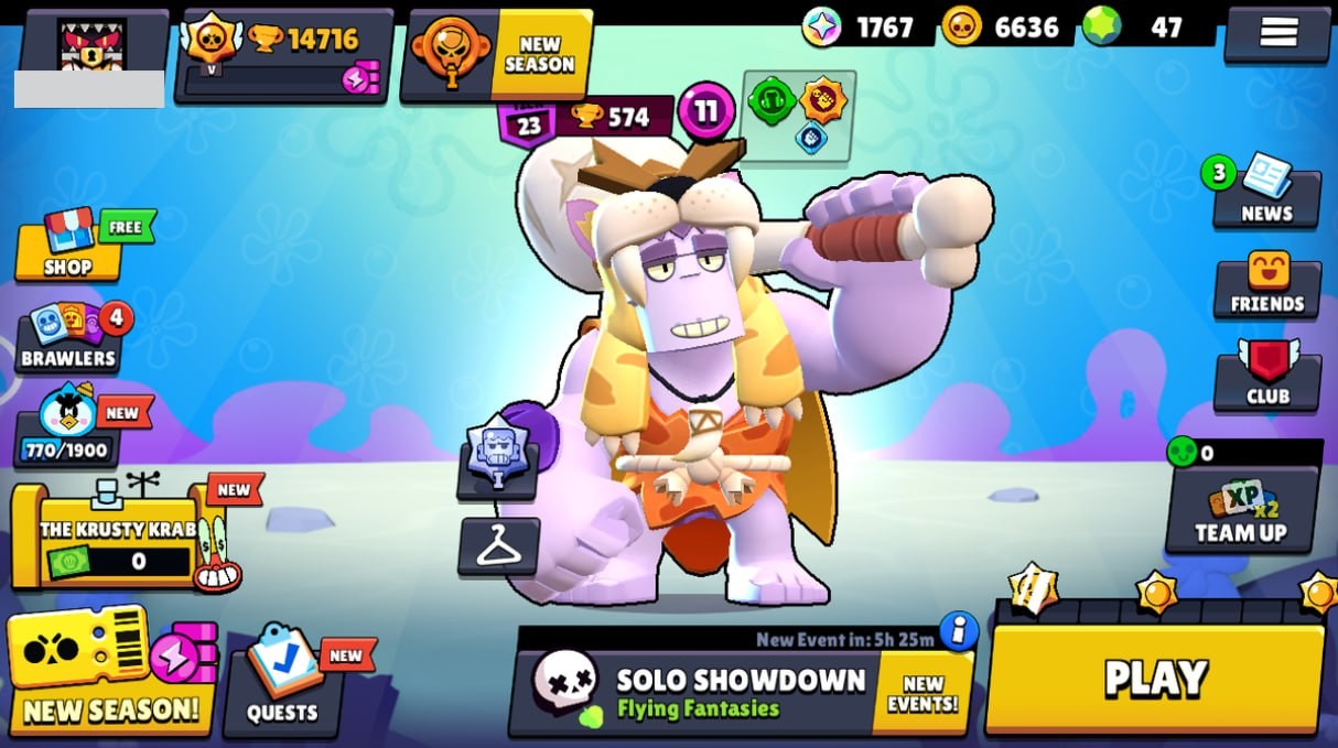 Brawl Stars Account – 51 Brawlers, 14716 Trophies, 41 Skins, 2 Legends, 10 Mythics, 20 Epics, 6636 Gold, 47 Gems, 1767 Blings