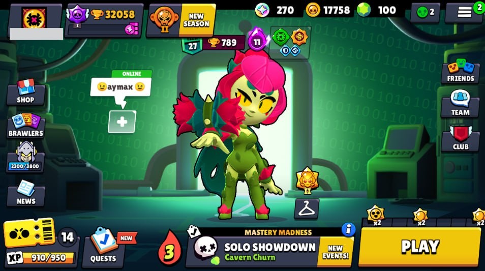 Brawl Stars Account – 79 Brawlers, 32058 Trophies, 84 Skins, 10 Legends, 25 Mythics, 25 Epics, 17758 Gold, 100 Gems, 270 Blings