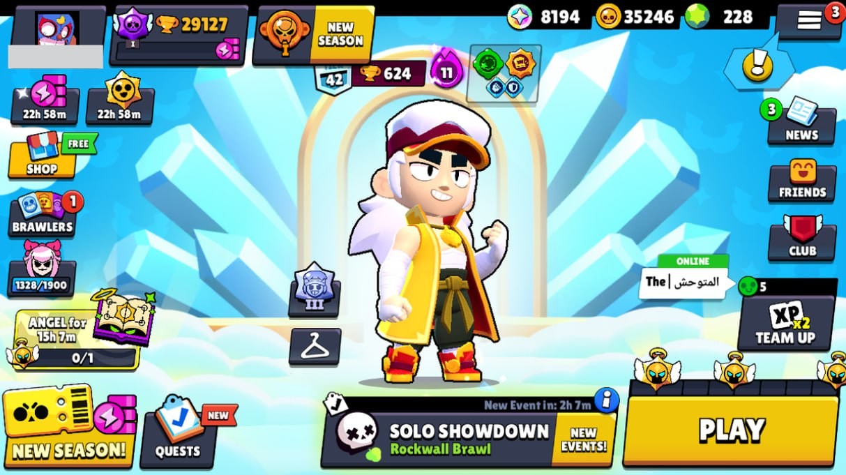Brawl Stars Account – 76 Brawlers, 29127 Trophies, 39 Skins, 10 Legends, 22 Mythics, 25 Epics, 35246 Gold, 228 Gems, 8194 Blings