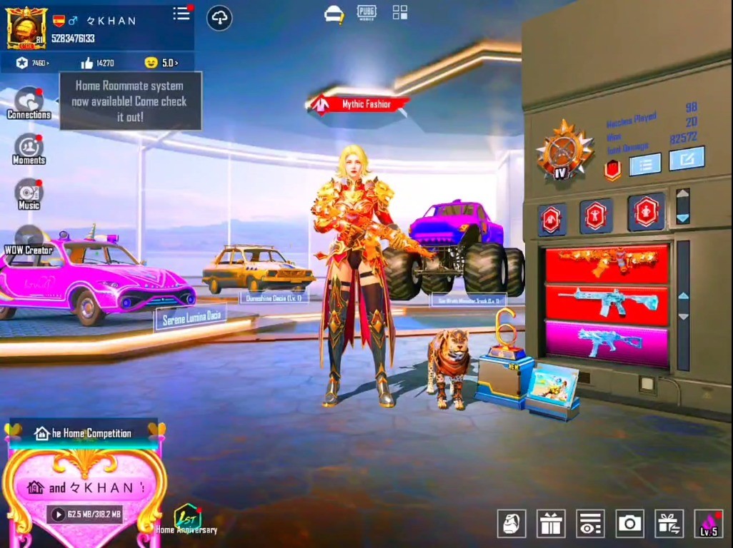 83Mythics | Ignis Xsuit 4🌟| M416 Glacier & Akm Wandering Lvl 7 Max🔥 | Ump Glacier 5 | Total 26x Upgraded Guns | 2x Max – 6x Gun Kill Msg💫 | Best Inventroy ✨