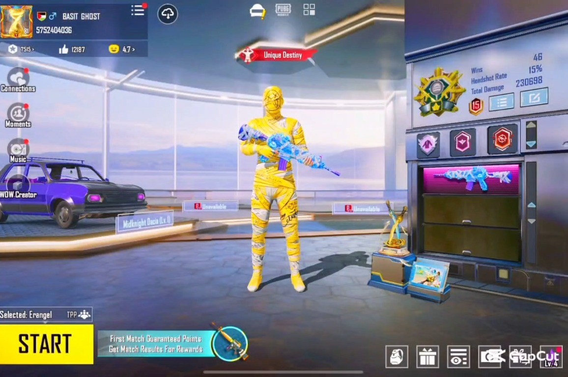 🌟67Mythics | Yellow Mummy Set⚡ | 17x Upgraded Guns | M416 Sealed Lvl 4💫 | Total 7x Kill Msg🔥 | Loaded Inventory✨