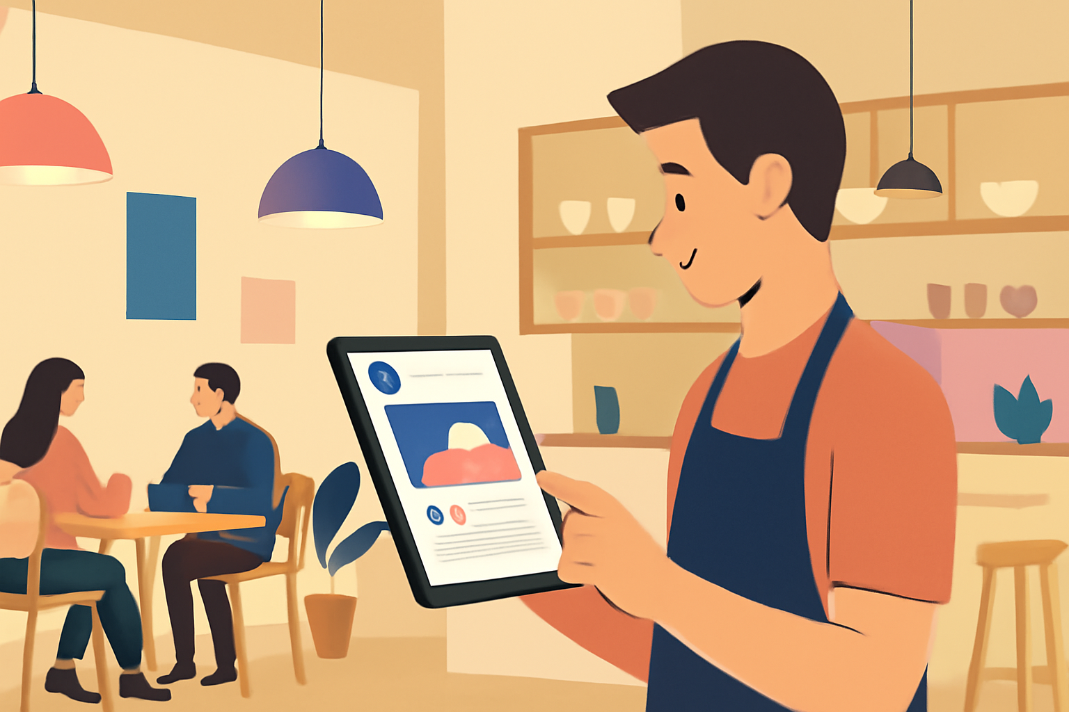 Glad café-ejer i Esbjerg: Få flere kunder med Facebook på din café i Esbjerg.