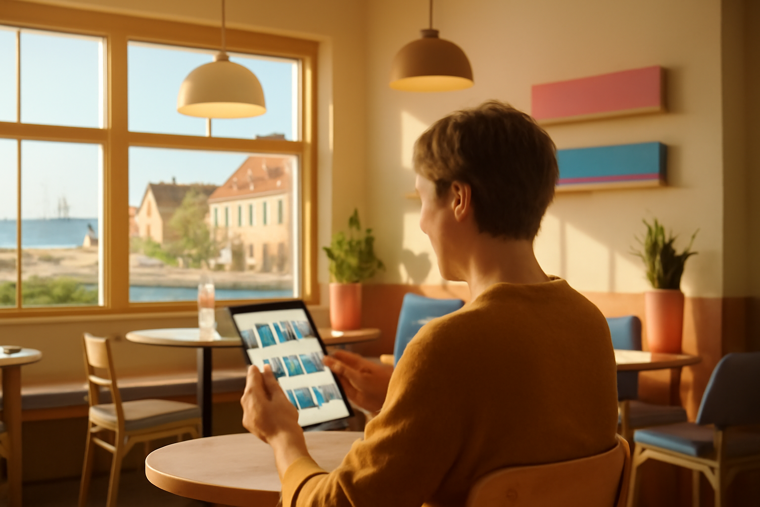 Glad café-ejer i Esbjerg: Spar tid sociale medier cafe esbjerg med effektiv markedsføring.
