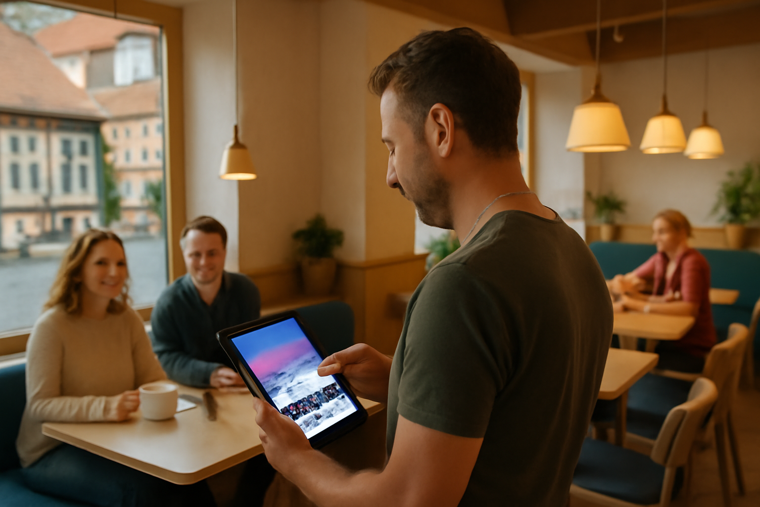 Glad café-ejer i Kolding sparer tid på sociale medier med H3LLO.
