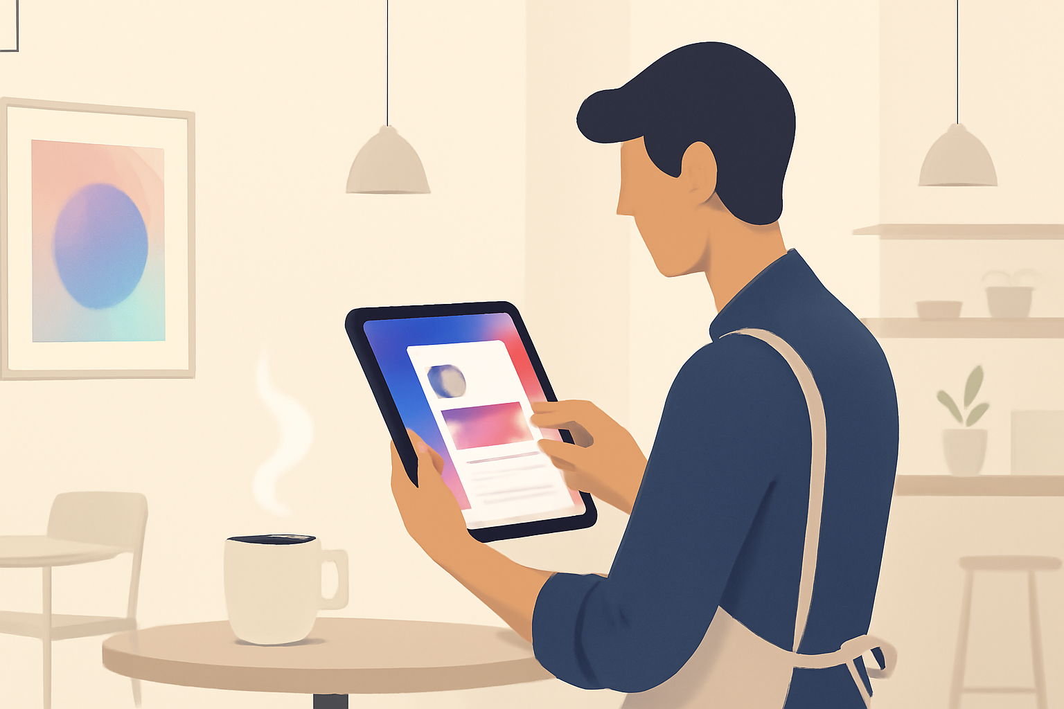 Glad café-ejer i Odense får succes med nemme facebook opslag cafe odense.