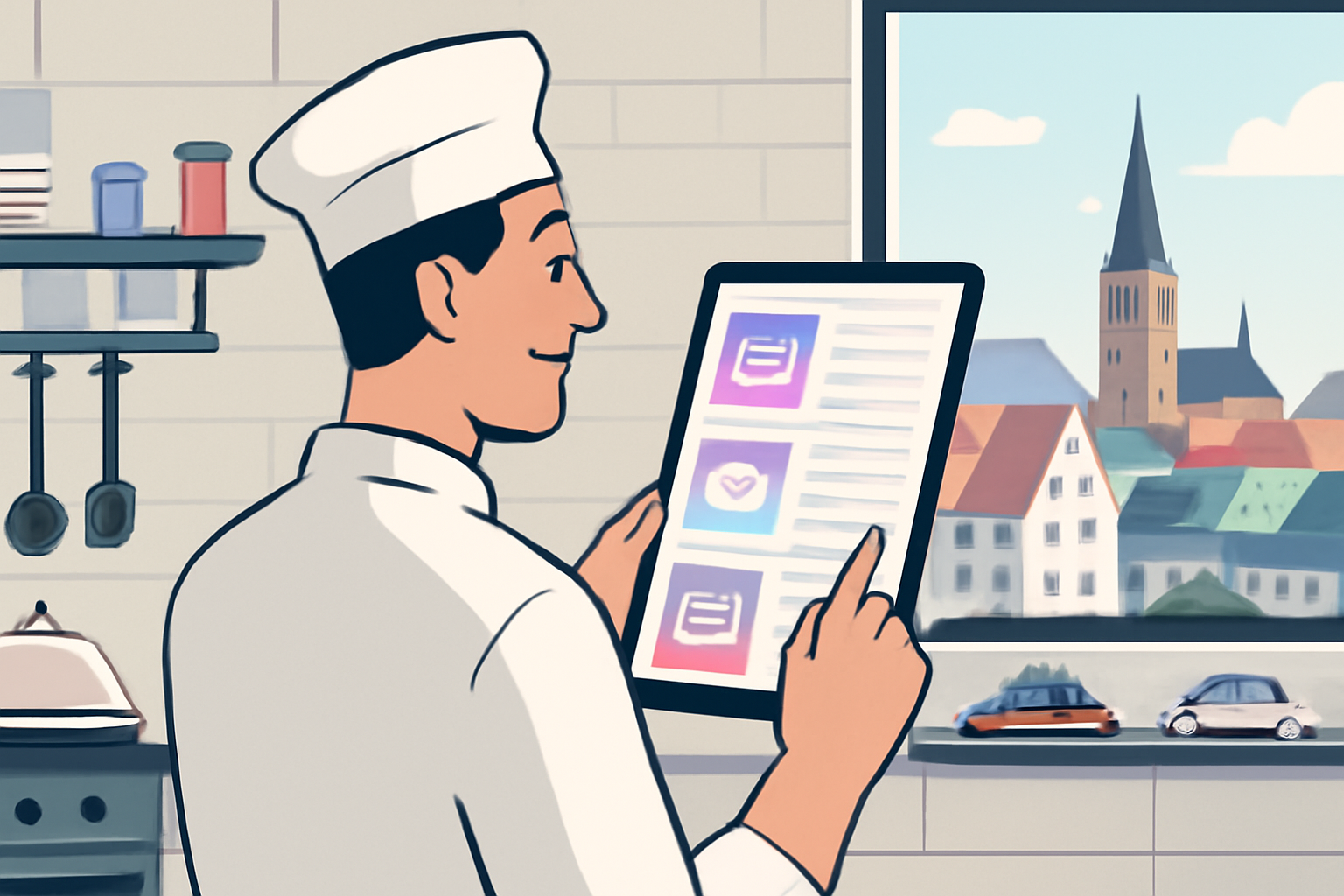 Glad restaurantejer i Aalborg sparer tid på sociale medier med H3LLO.