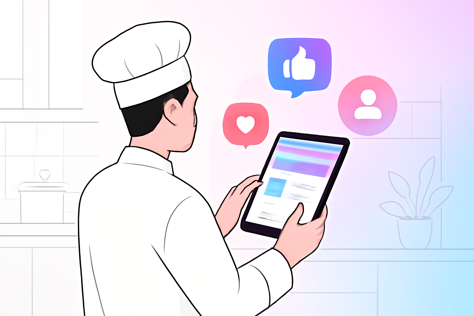 Glad restaurantejer fra Aalborg skaber succes med nemme facebook opslag restaurant aalborg via H3LLO.
