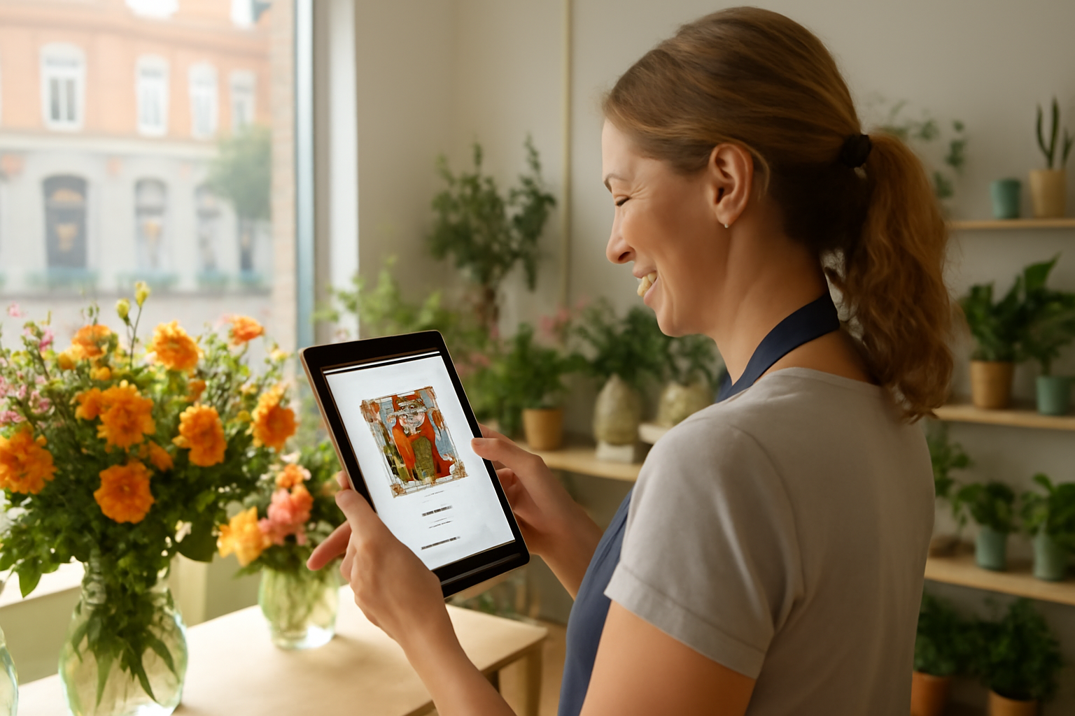 Glad blomsterhandler i Odense får flere kunder med Facebook. Se hvordan du også kan: få flere kunder facebook blomsterhandler odense.