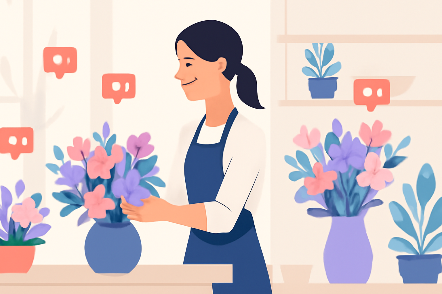 Blomsterhandler Odense smiler: Få flere kunder instagram med H3LLO's hjælp.