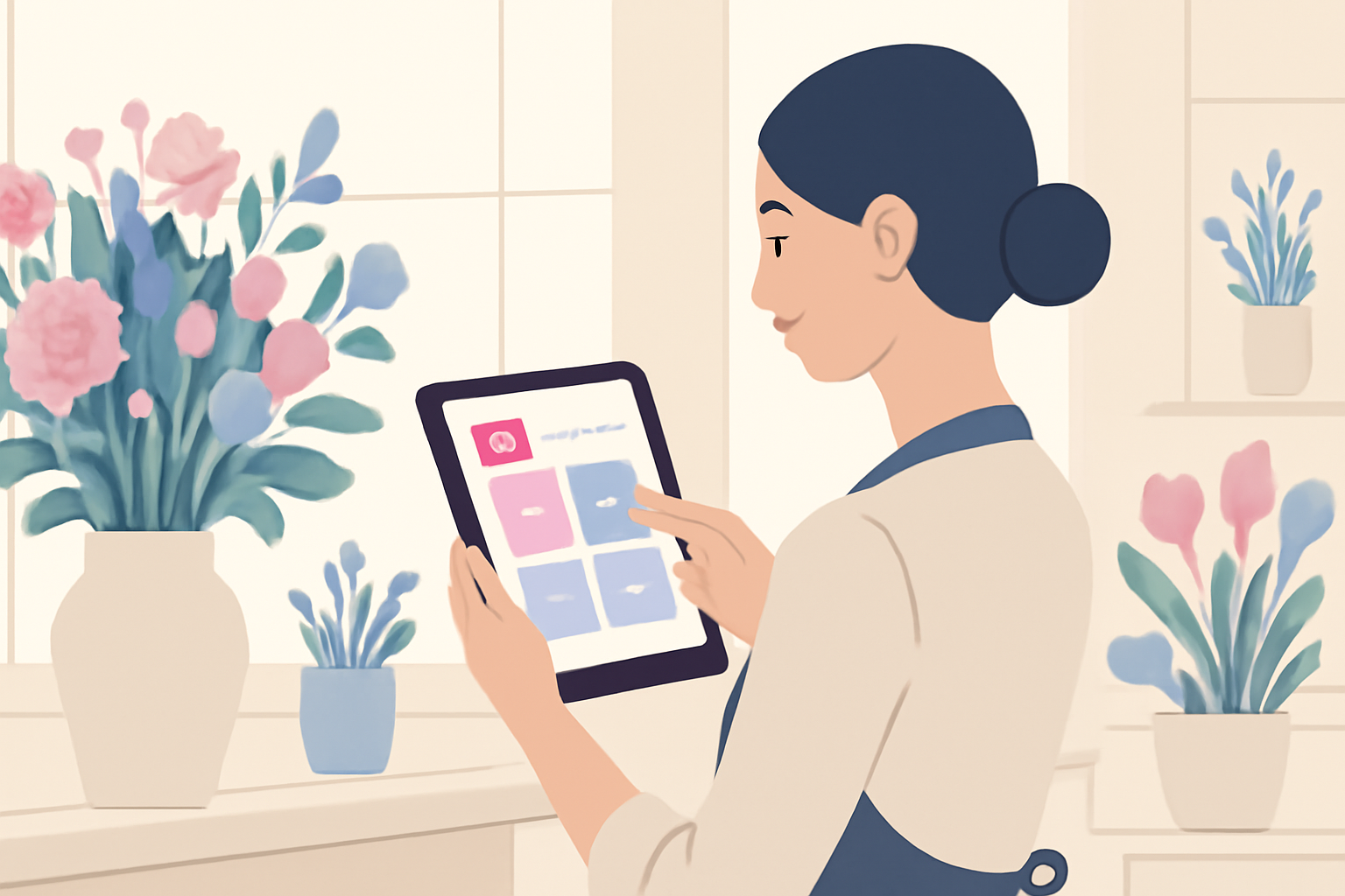 Blomsterhandler i Vejle smiler: Få flere kunder med Instagram, nemt og effektivt.