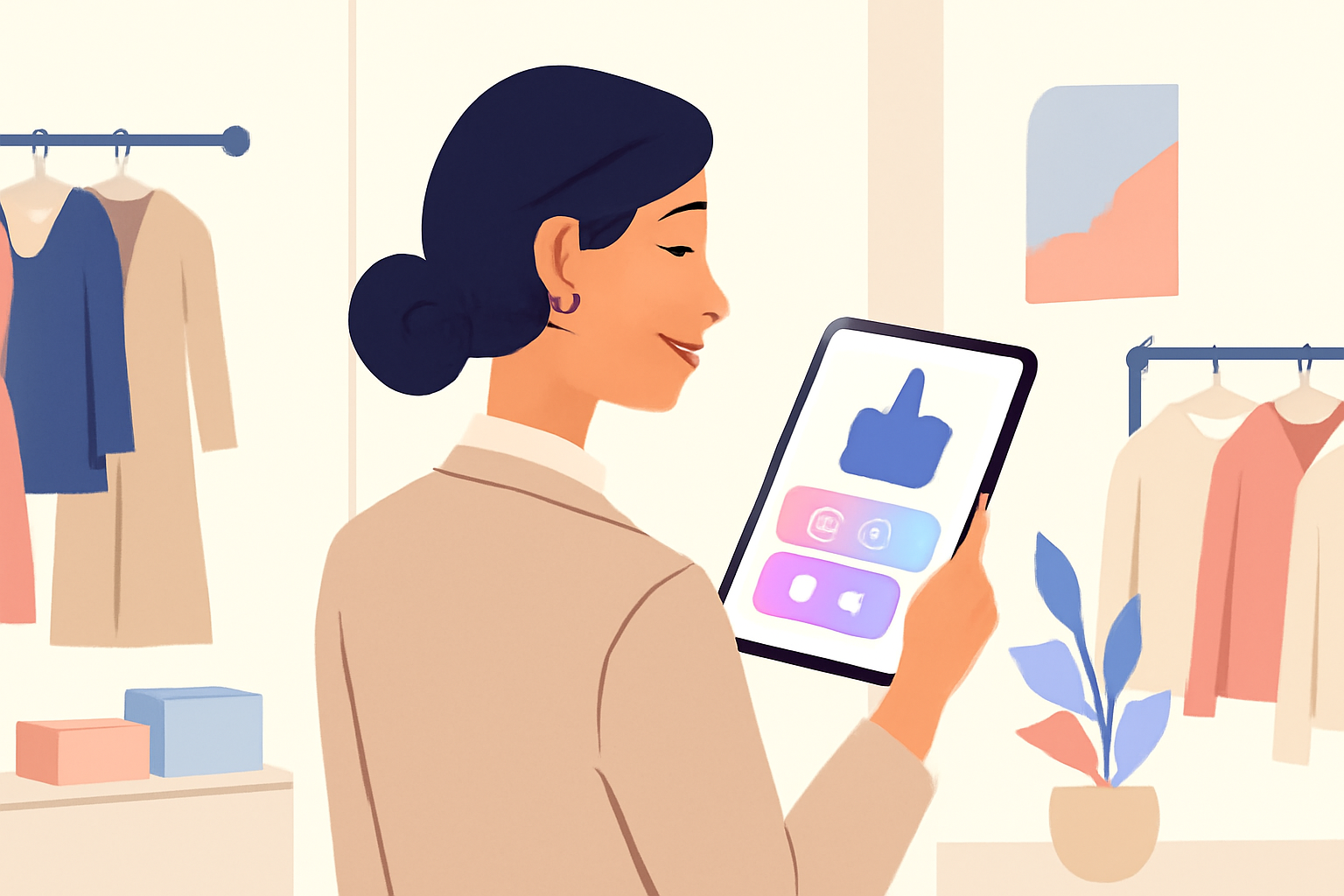 Glad butiksejer: Få flere kunder med Facebook for tøjbutik i Roskilde.