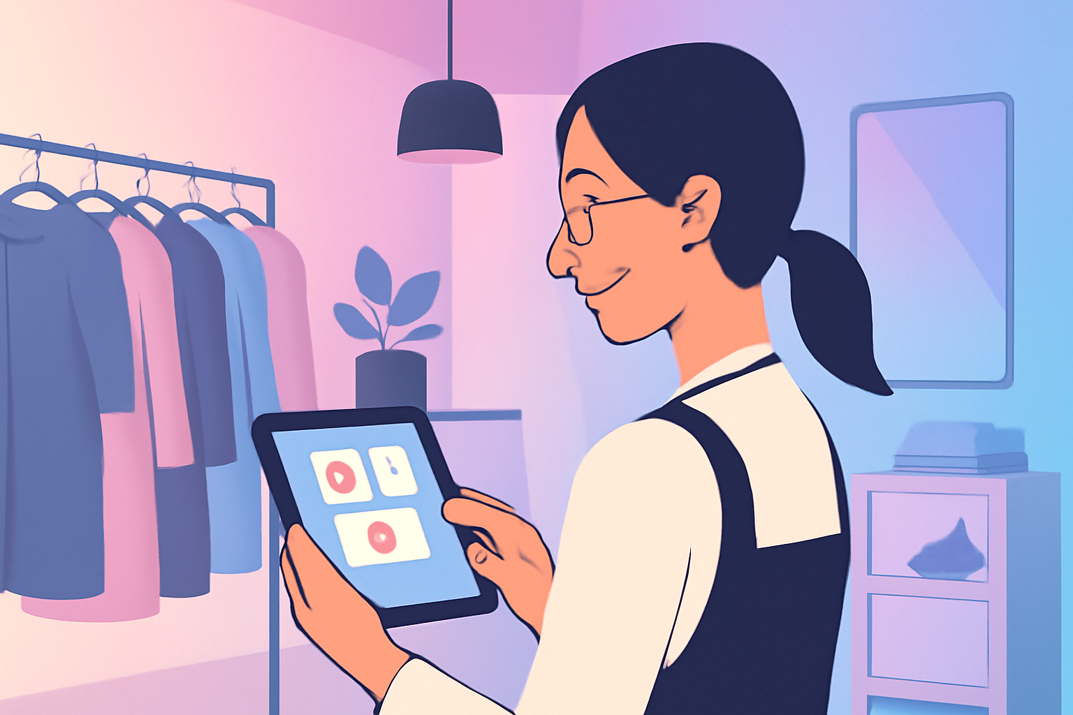 Glad tøjbutik i Horsens sparer tid på sociale medier med effektiv styring.