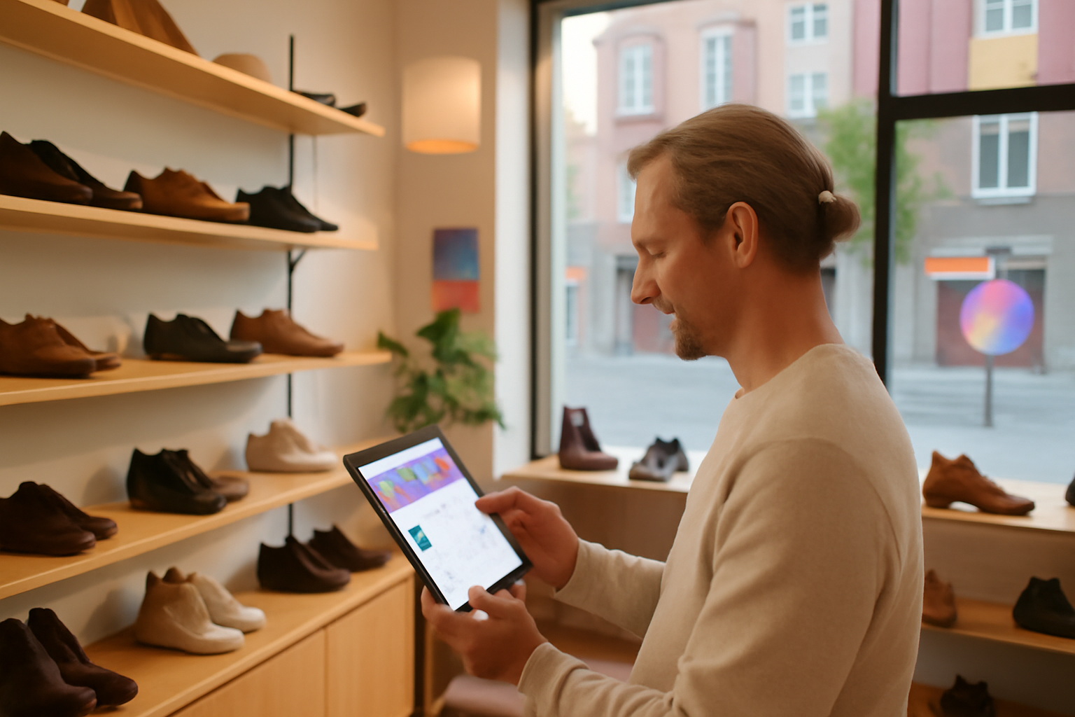 Glad skobutiksejer i Odense opnår succes med nemme facebook opslag skobutik odense.