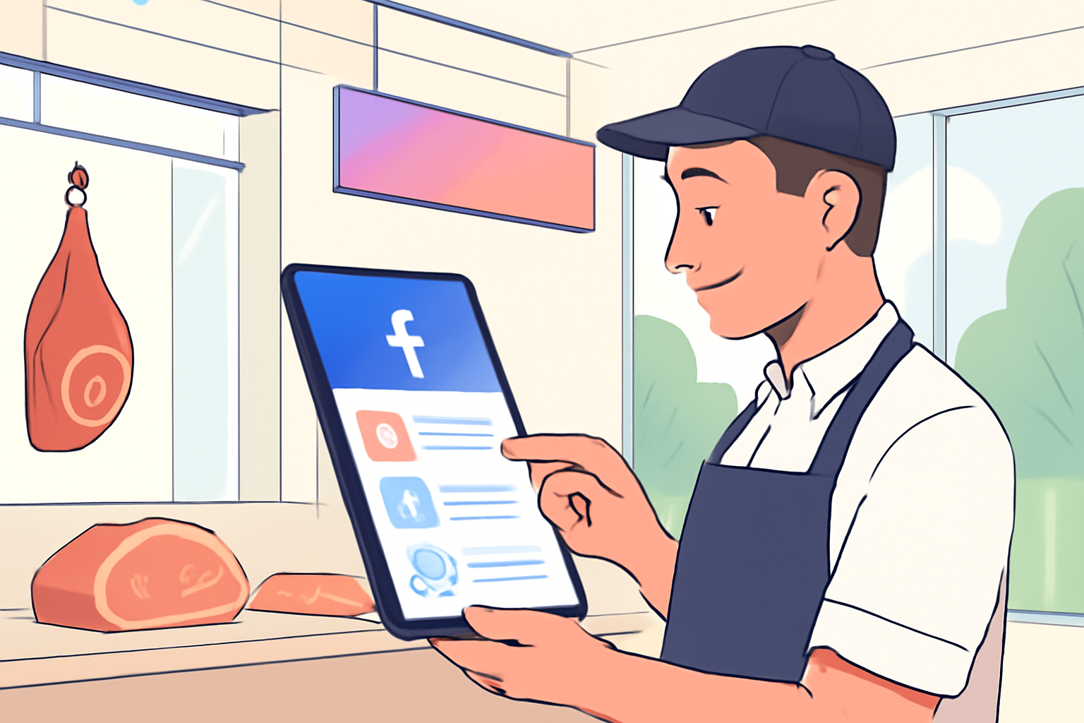 Glad slagter i Odense får flere kunder med Facebook. Se hvordan du også kan: få flere kunder facebook slagter odense.