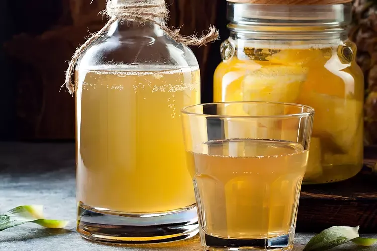 Boisson rafraichissante de kefir de fruits.