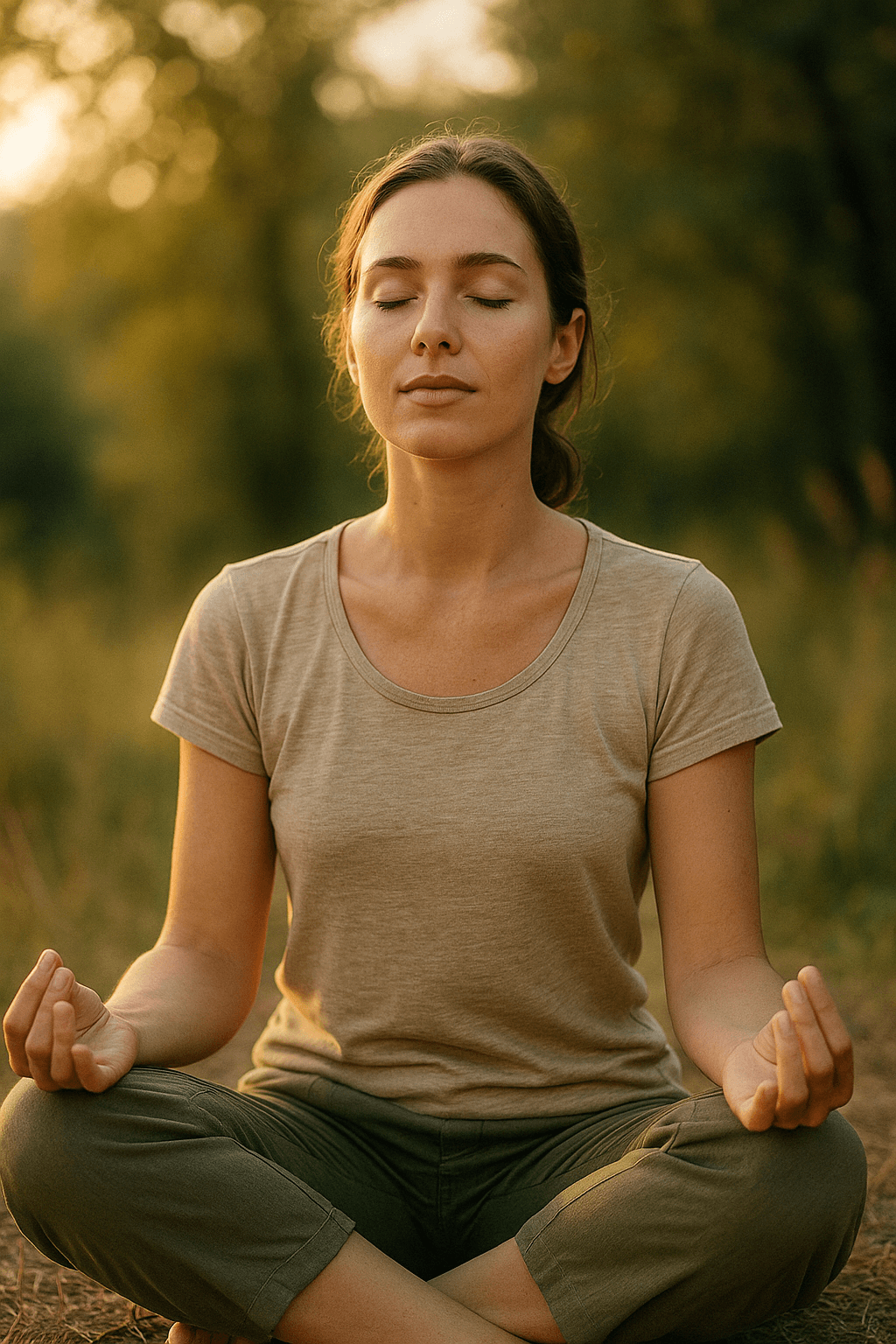 femme en méditation respiration douce