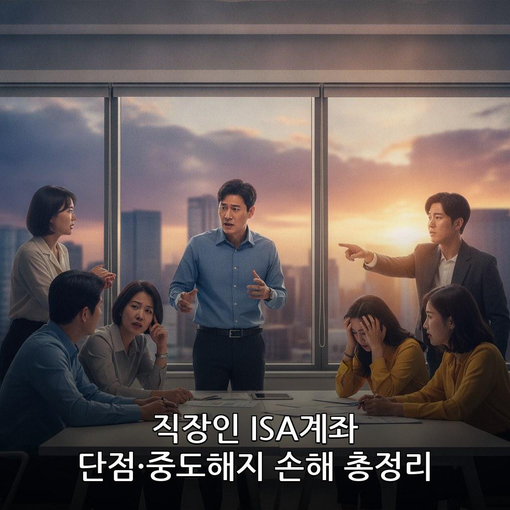 직장인 ISA계좌 단점과 중도해지 손해 후기 2026 관련 이미지