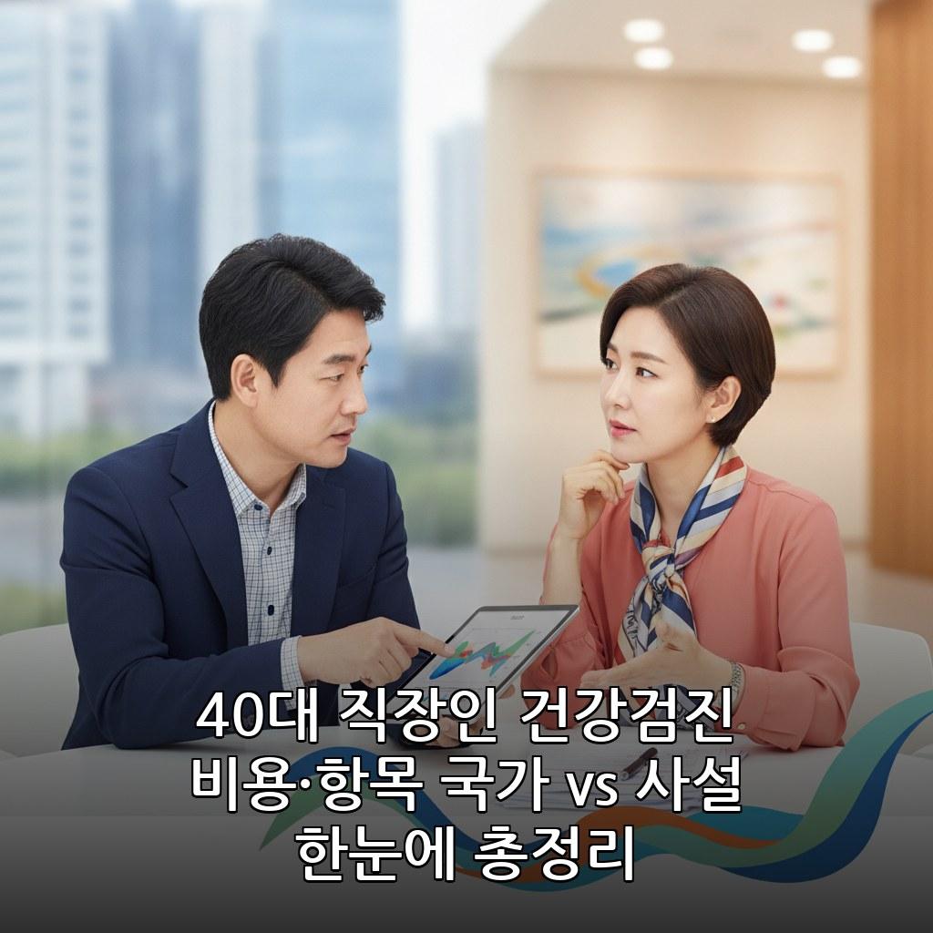 40대 직장인 종합건강검진 비용 항목별 차이 관련 이미지
