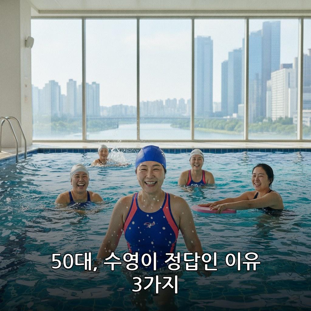 50대 여성 수영 운동 효과 및 시작하는 법 관련 이미지