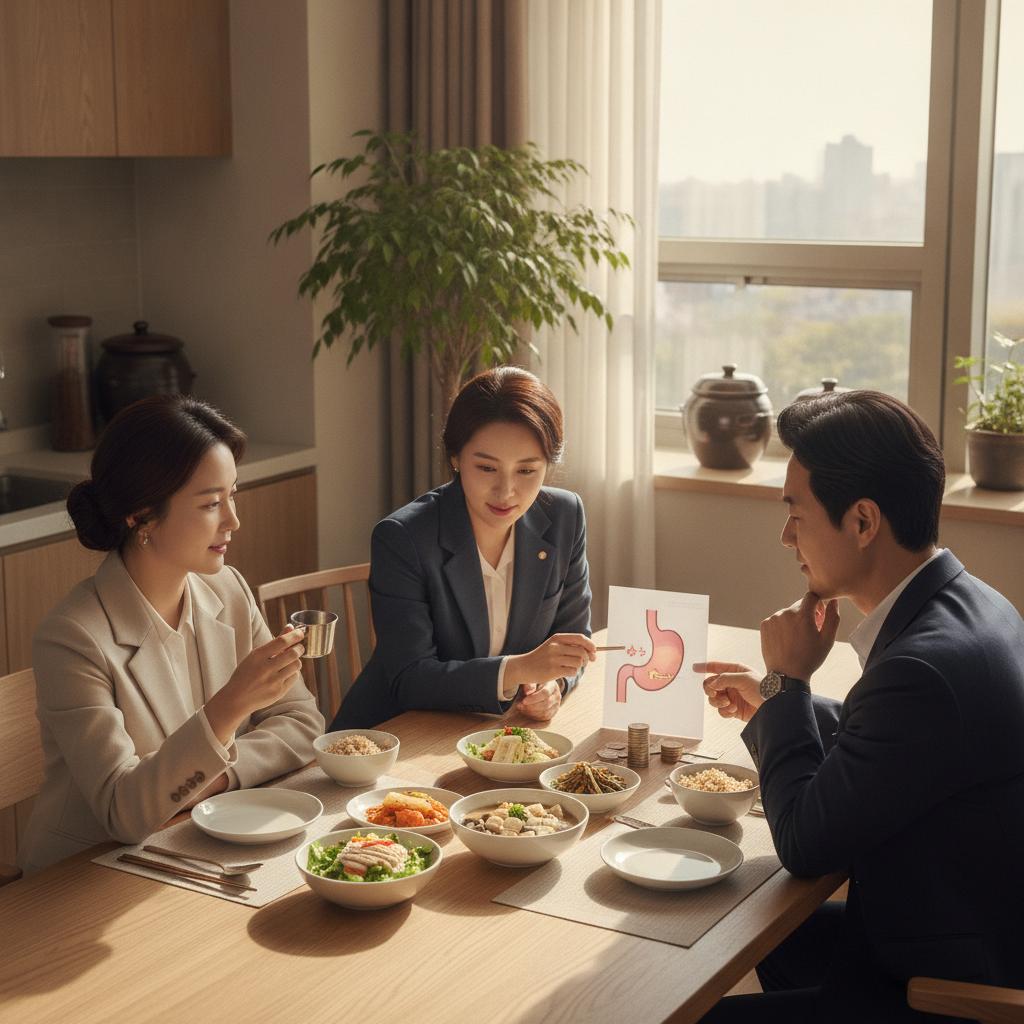 40대 직장인 위 줄이는 다이어트 초반 식사량 조절 비용 설명 사진