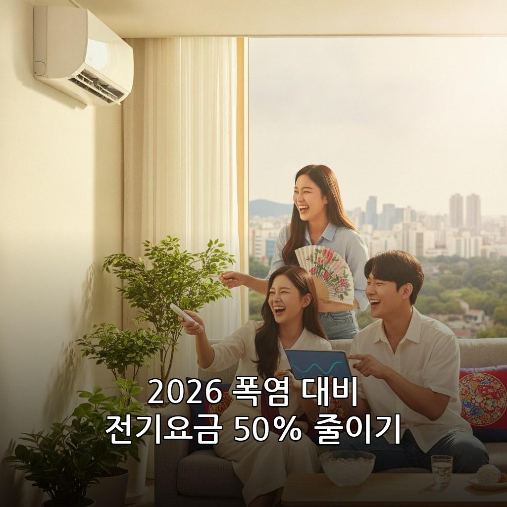 2026 여름 폭염 열대야 에어컨 전기요금 절약 방법 관련 이미지