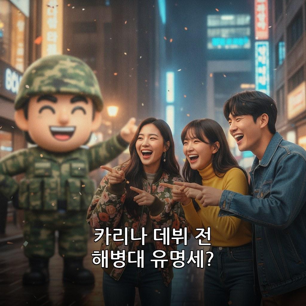 카리나 데뷔 전 화제된 이유 해병대 유명세 뜻 관련 이미지