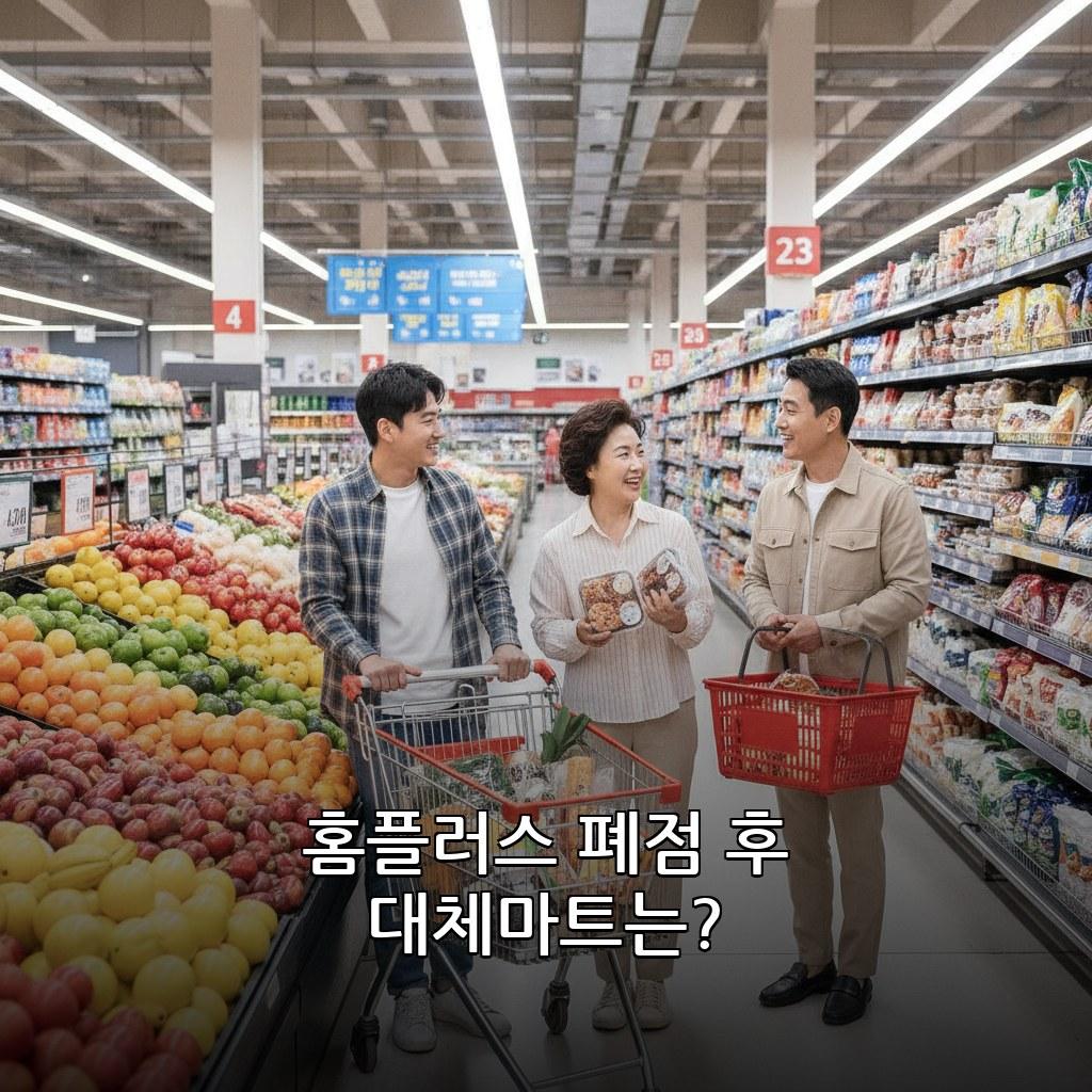 홈플러스 폐점 후 근처 대형마트 이용 방법 관련 이미지