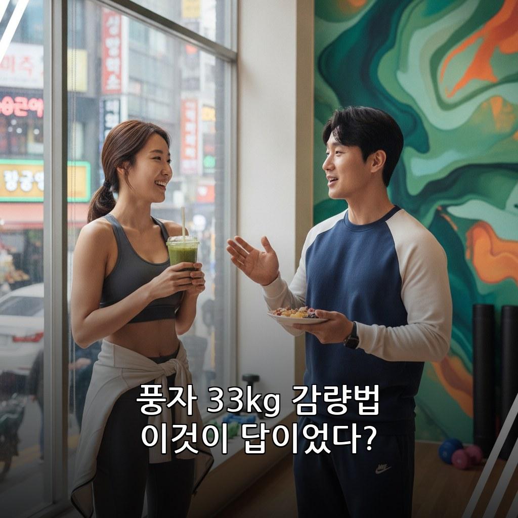 풍자 33kg 감량 방법 식단 운동 정리 관련 이미지