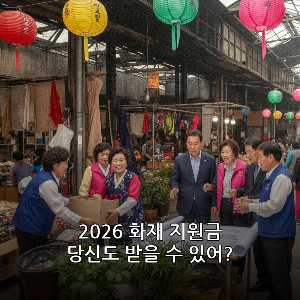 전통시장 화재 피해 상인 지원 정책 2026 관련 이미지