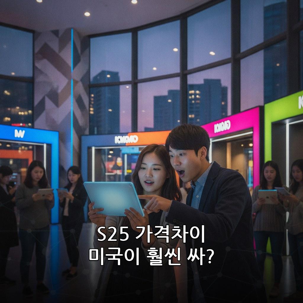 갤럭시 S25 태블릿 미국 구매 대비 한국 가격 차이 관련 이미지