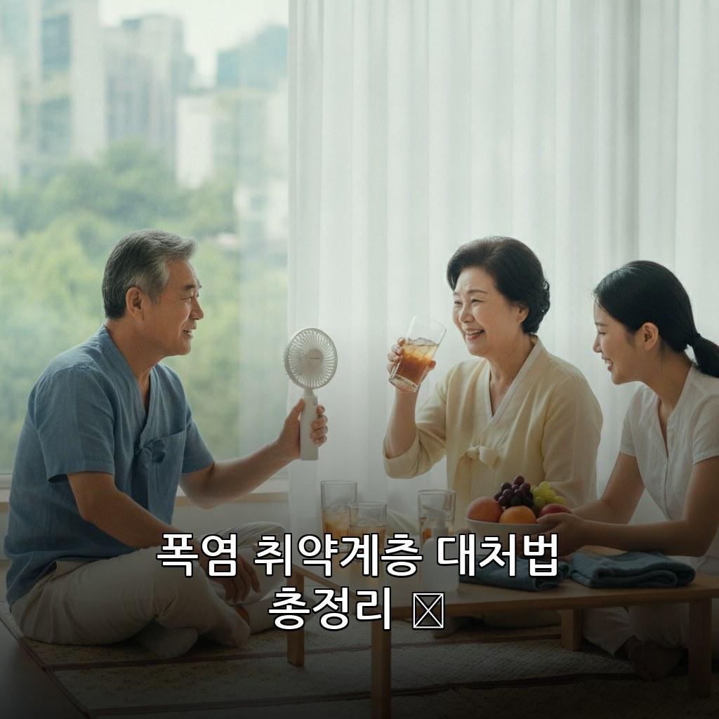 여름 폭염 취약계층 건강관리 방법 관련 이미지