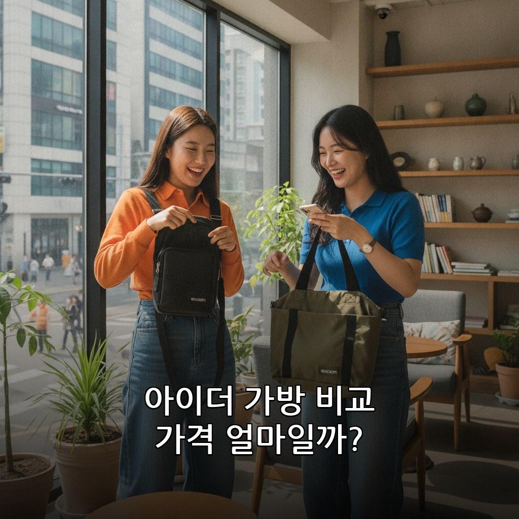 아이더 여성 가방 사이즈 비교 후기 관련 이미지