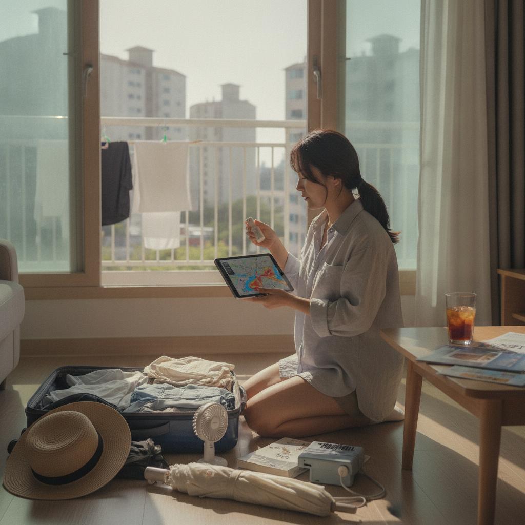 파리 폭염 대비 여행 준비물 및 숙소 선택 요령 설명 사진