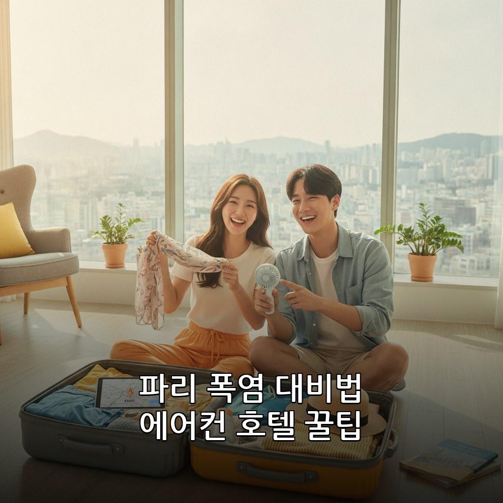 파리 폭염 대비 여행 준비물 및 숙소 선택 요령 관련 이미지