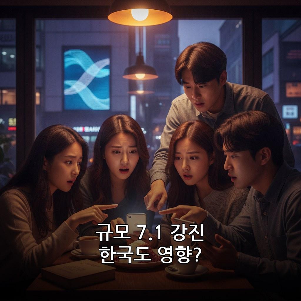 일본 규모 7.1 강진 한국 영향 쓰나미 가능성 2026 관련 이미지