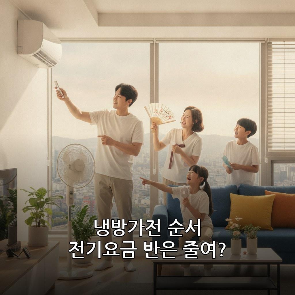 2026년 8월 폭염 전기요금 폭탄 줄이는 냉방 가전 사용 순서 관련 이미지