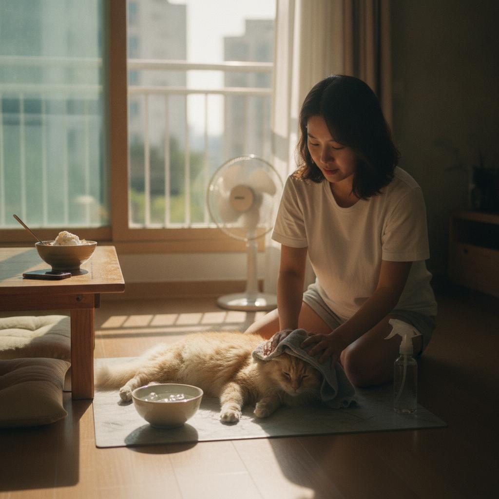 여름 고양이 더위 먹었을 때 증상 및 집에서 응급처치 방법 정보 안내