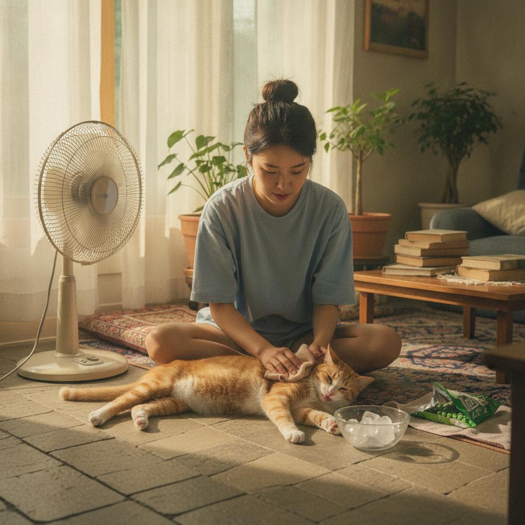 여름 고양이 더위 먹었을 때 증상 및 집에서 응급처치 방법 참고 이미지