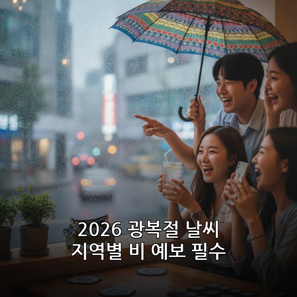 광복절 연휴 날씨 2026 비 소나기 지역별 예보 관련 이미지